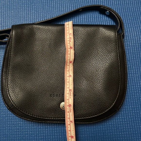 Authentic Longchamp small black leather body bag leather. - Picture 11 of 15